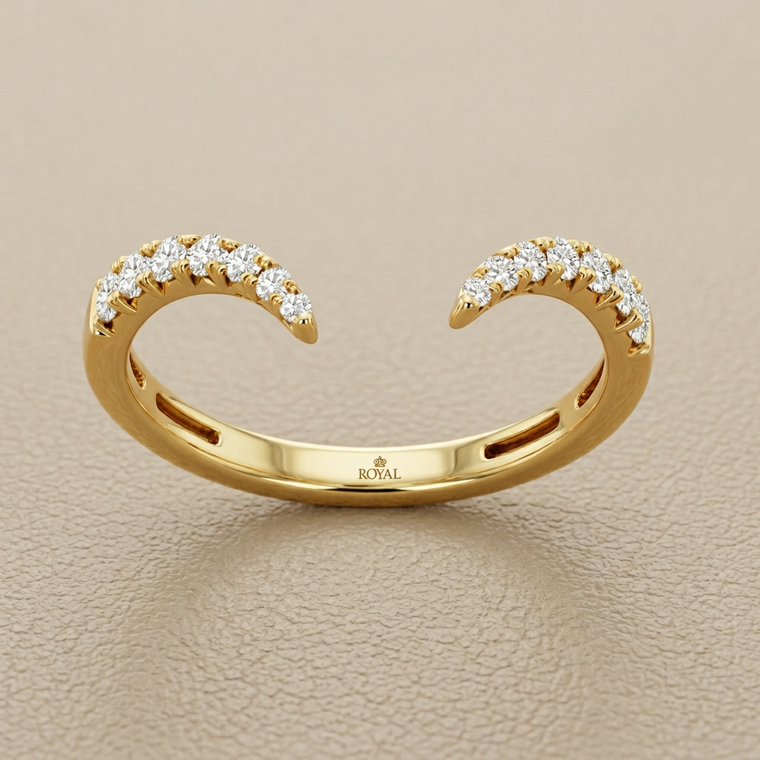Open Claw Diamond Ring 0.25tcw