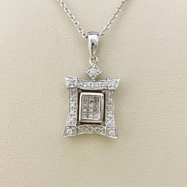 princess cut diamond pendant