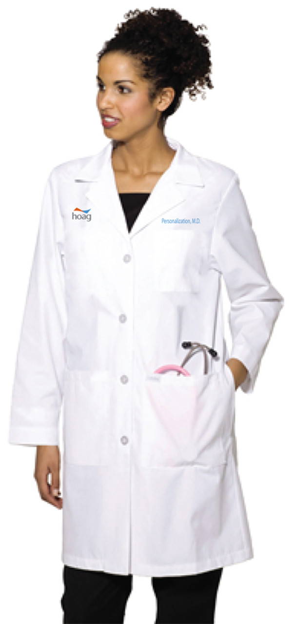 Woman lab coat