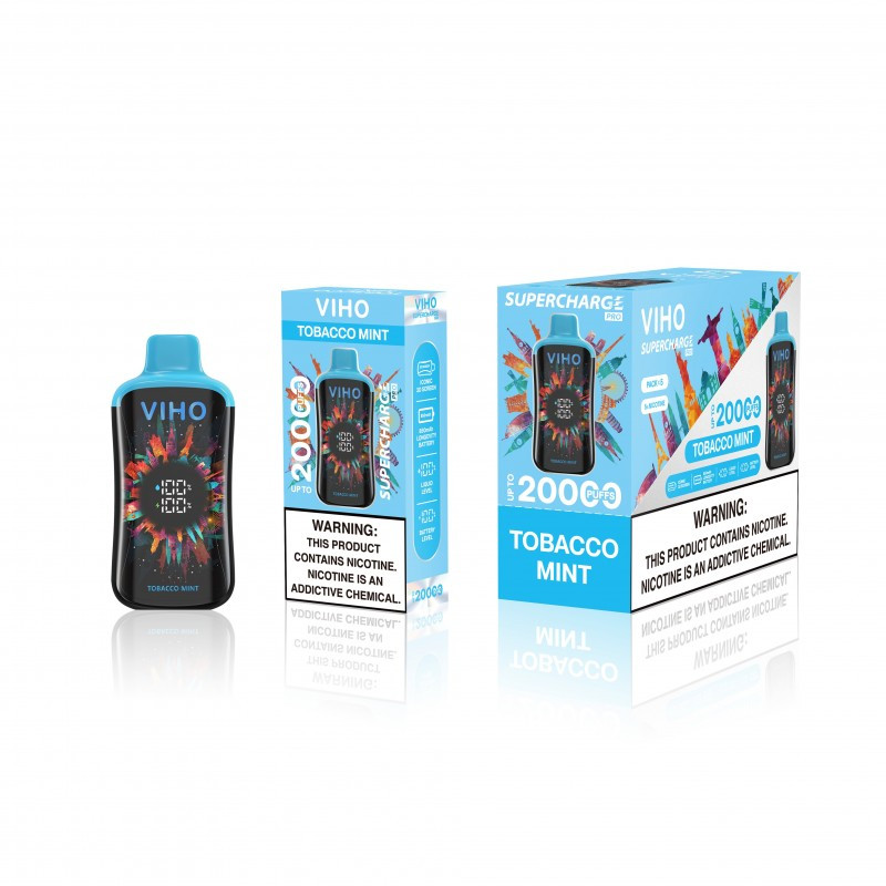 VIHO Supercharge PRO Tobacco Mint Flavor | Shop Online Vape