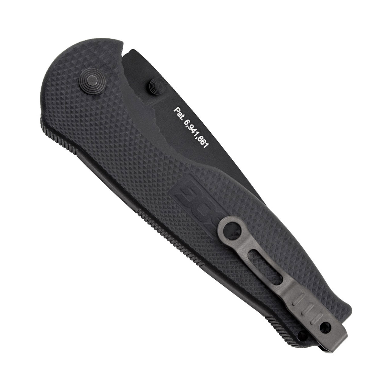 Flash II - Drop Point, Black, Serrated