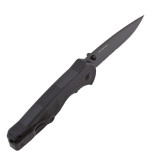 Flash II - Drop Point, Black, Serrated