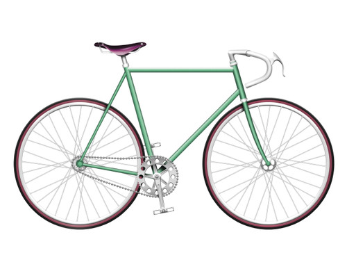 This is a picture of the turquoise bike.
