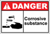 Danger Sign corrosive substance