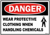 Wear Protective Clothing Chemical Sign