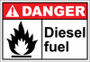 Danger Sign diesel fuels