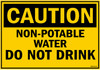 Non Potable Water Do Not Drink Sign