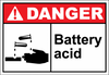 Danger Sign battery acid