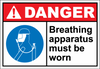 Danger Sign breathing apparatus must be worn
