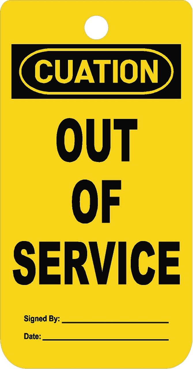 Out Of Service tag SafetyKore