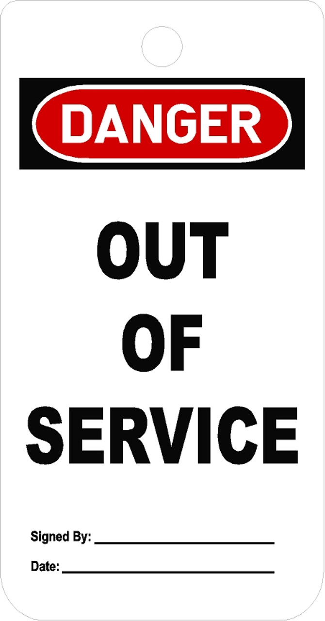 Out Of Service Equipment Locked tag