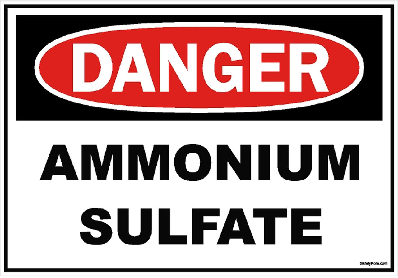 Ammonium Sulfate Sign