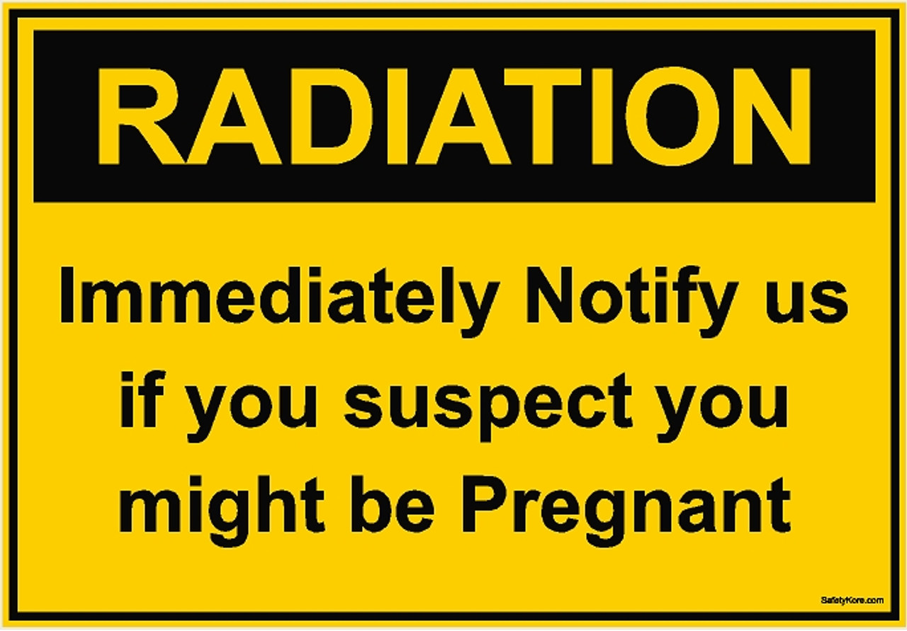 Radiation Pregnant Warning Sign