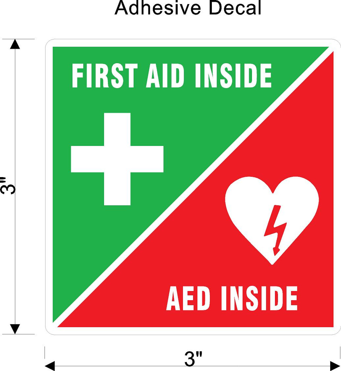 FIRST AID INSIDE_AED INSIDE_DECAL