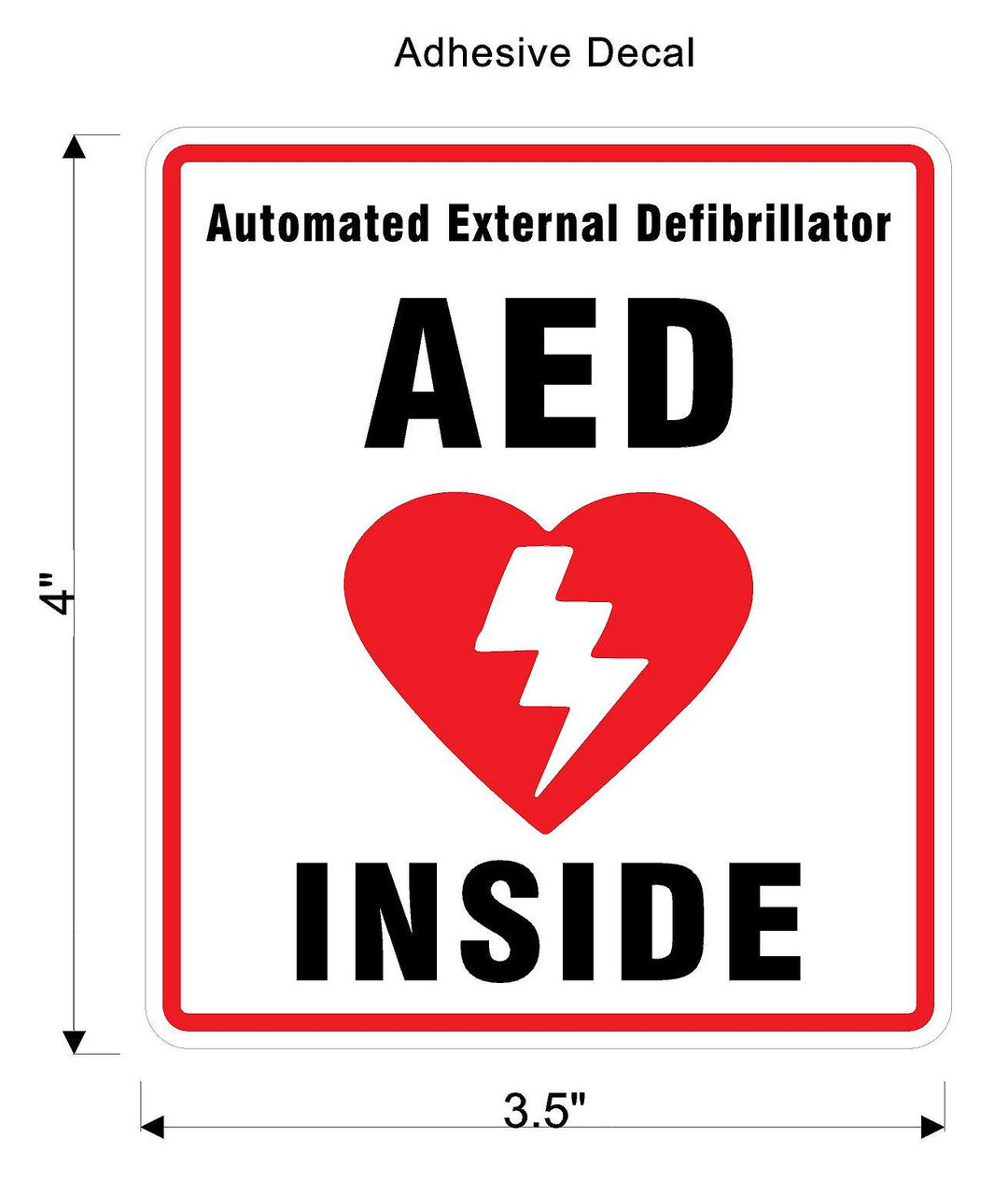 AED INSIDE_Automated External Defibrillator_decal
