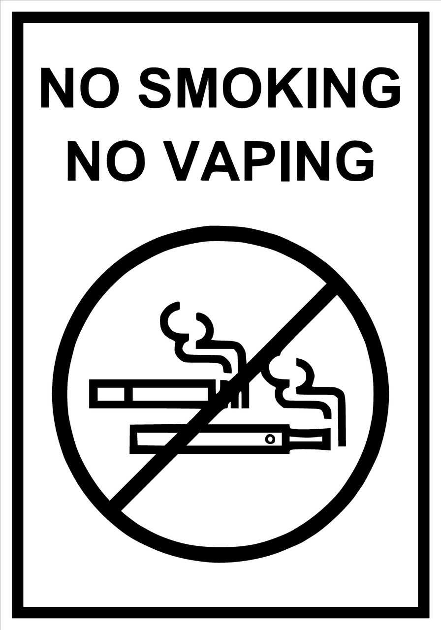 no smoking no vaping sign 2