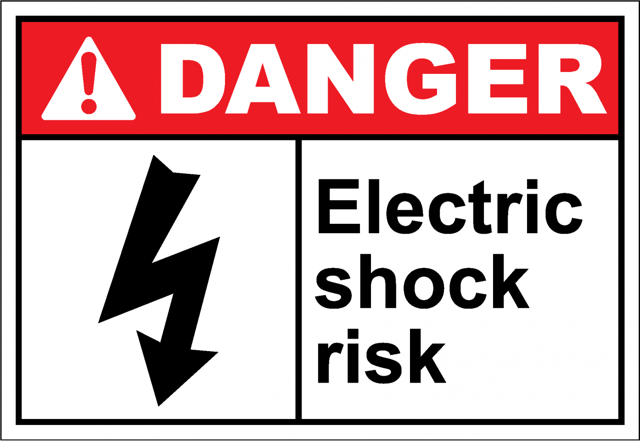 Danger Sign electric shock risk