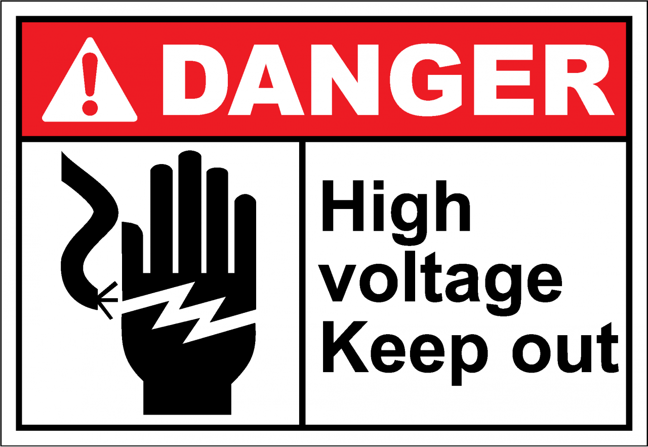 Danger Sign high voltage keep out