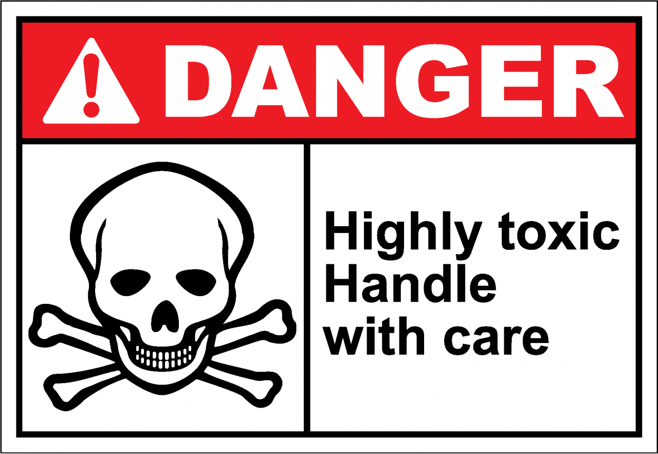 Danger Sign Highly Toxic Handle With Care Safetykore