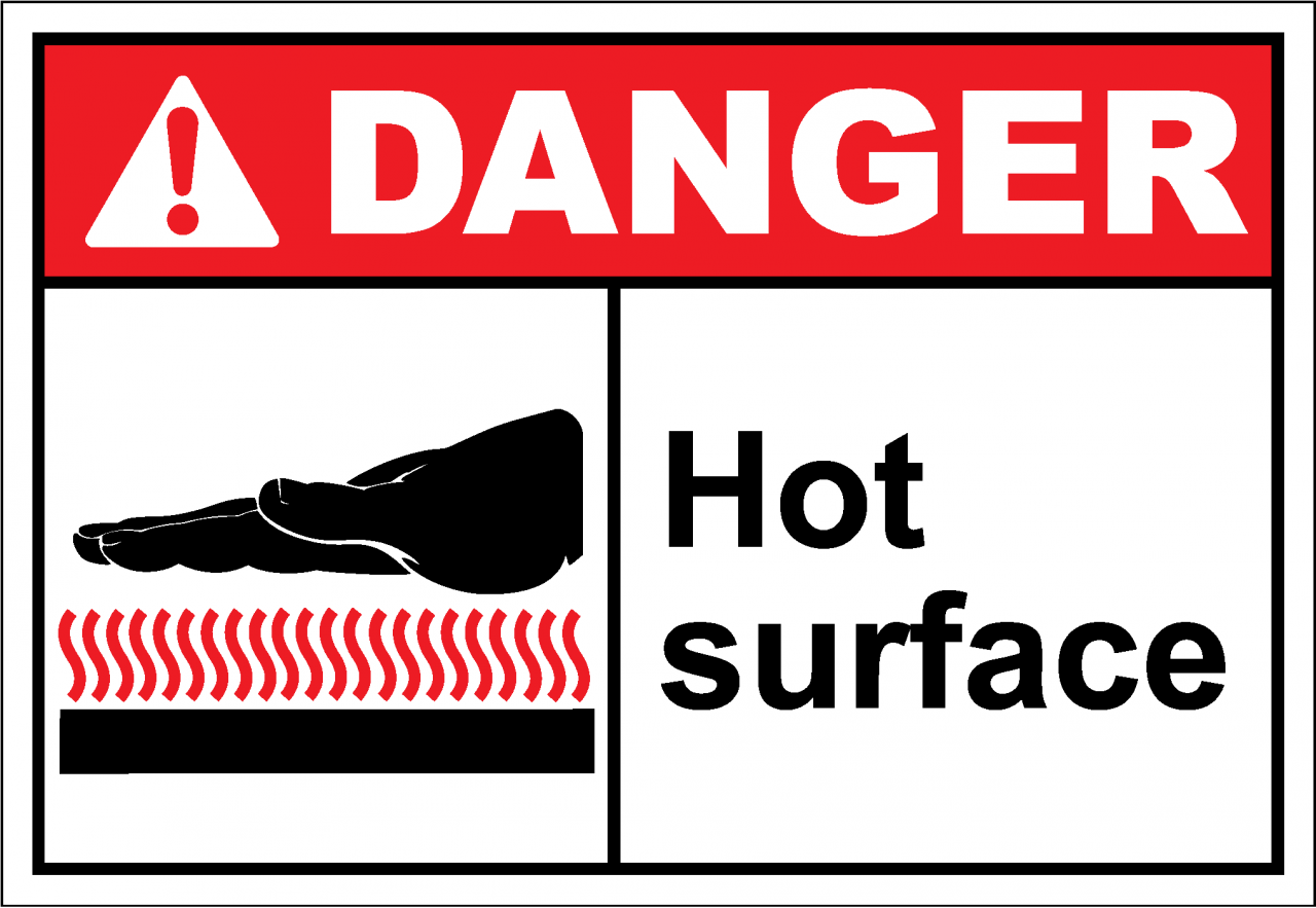 hot warning sign