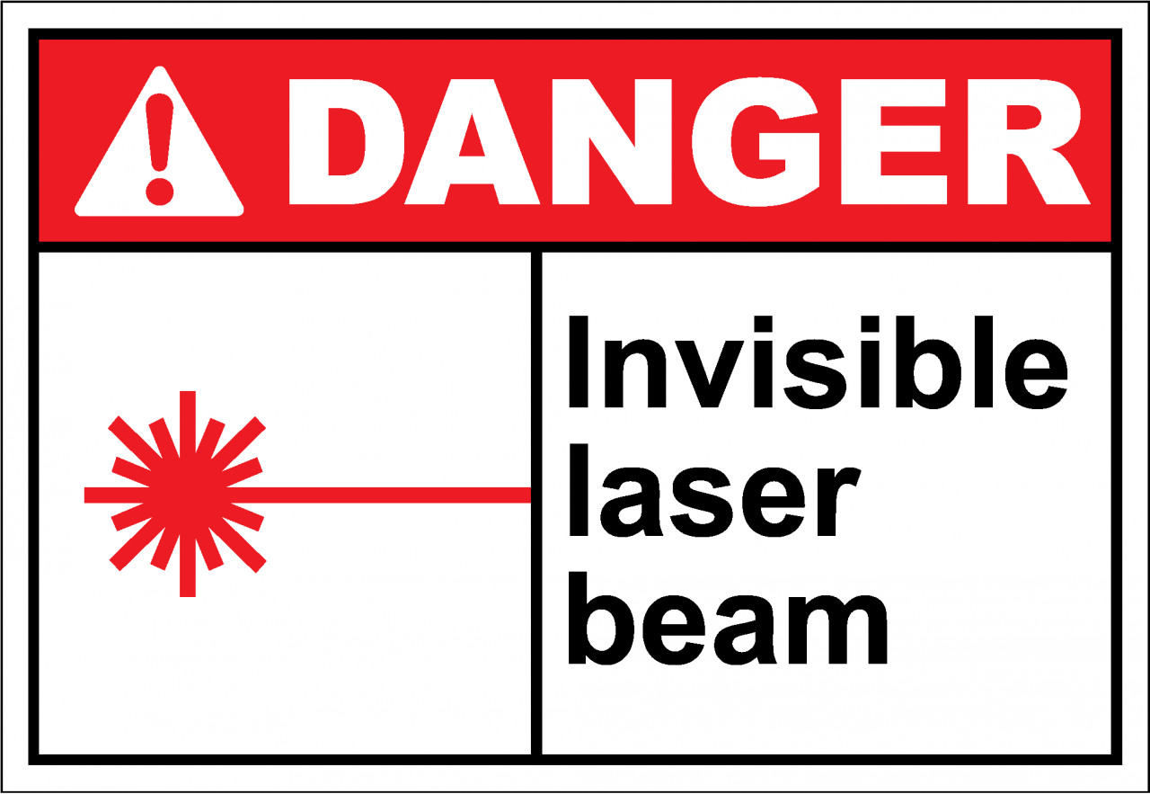 laser beem warning sign