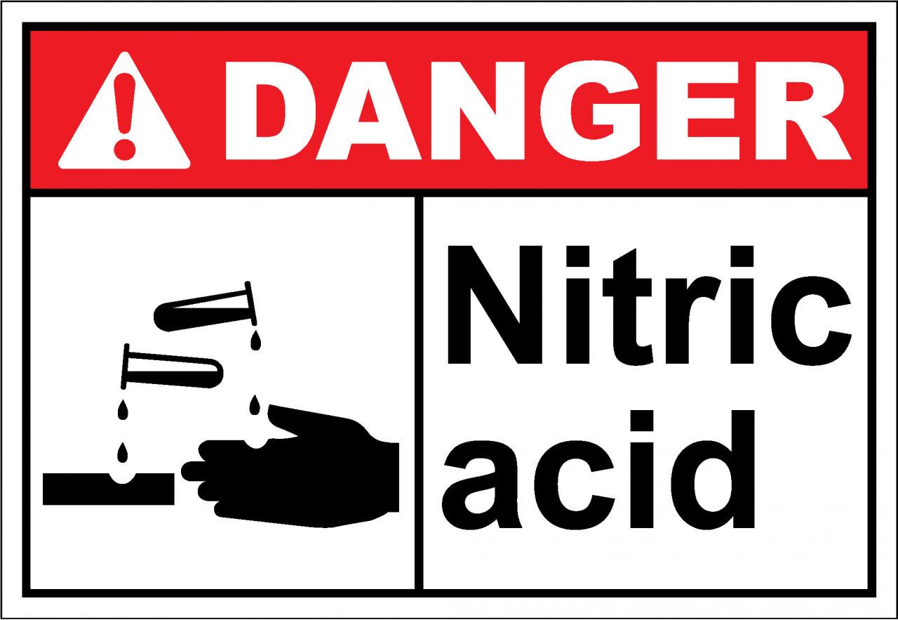 Danger Sign nitric acid