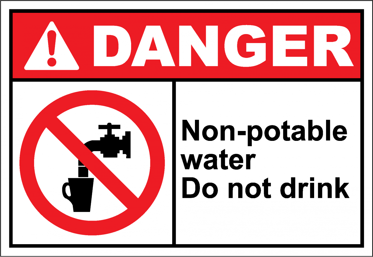 Danger Do Not Drink Water Sticker Safety Sign Decal Label D871 