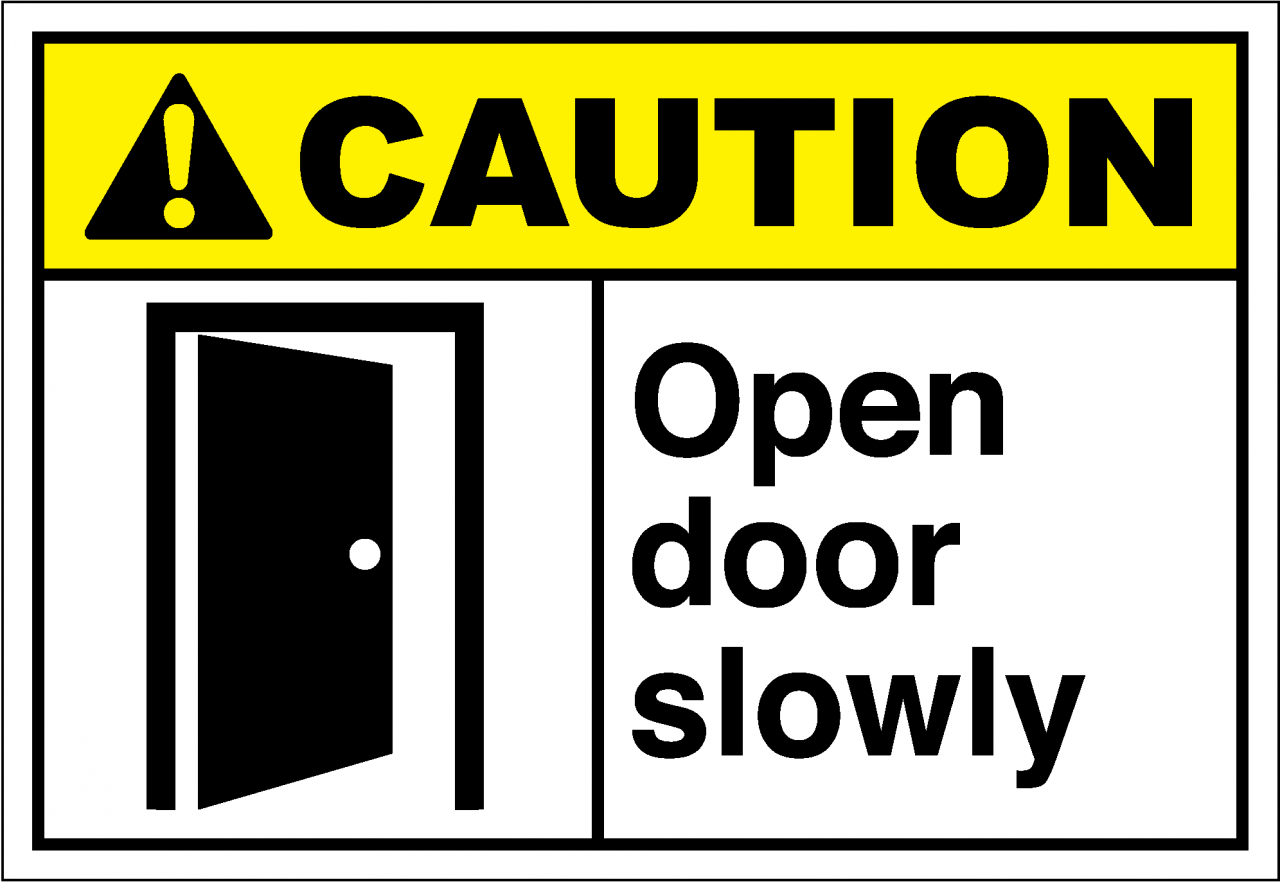 ns-signs-caution-open-door-slowly-osha-safety-sign-facility-maintenance