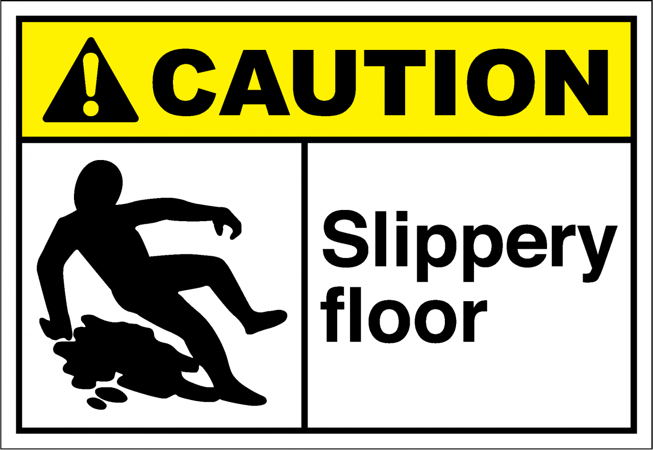 Caution Sign slippery floor