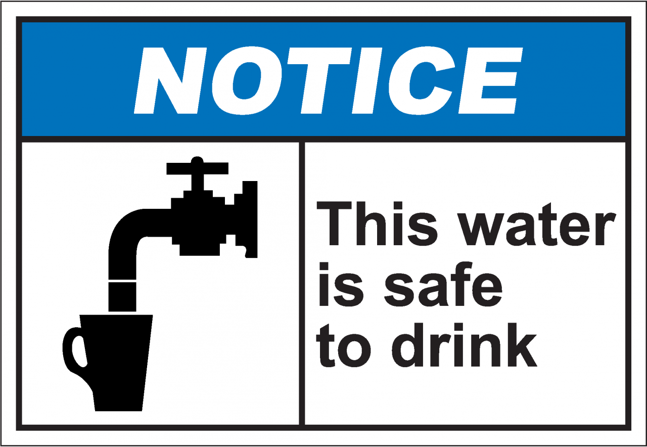 Drinking Water Safety Sign 3713