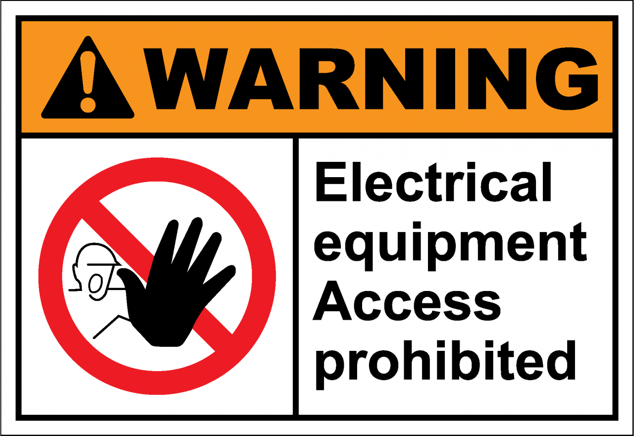 warnH048 electrical equipment access prohibited