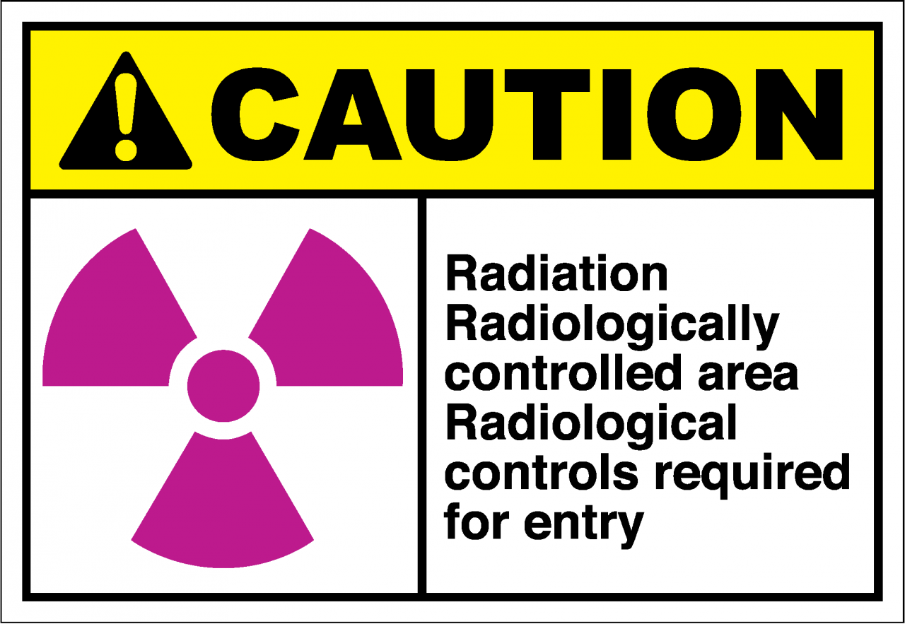 Caution Sign radiation radiologically controlled area