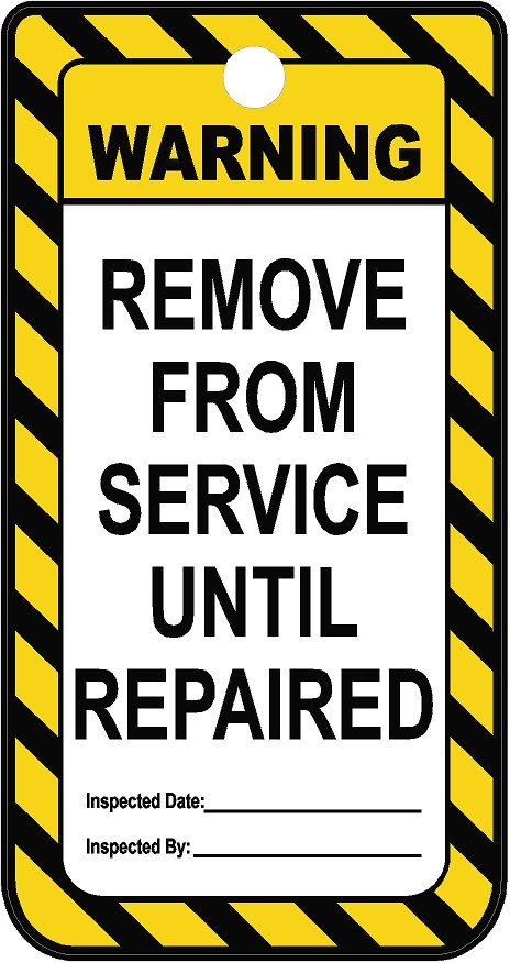 Remove From Service Tag