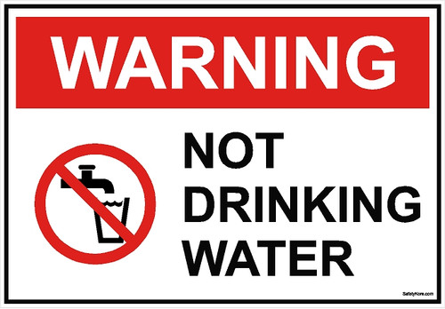 Not Drinking Water Sign