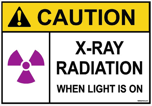 X-RAY Radiation When Light Is On Sign