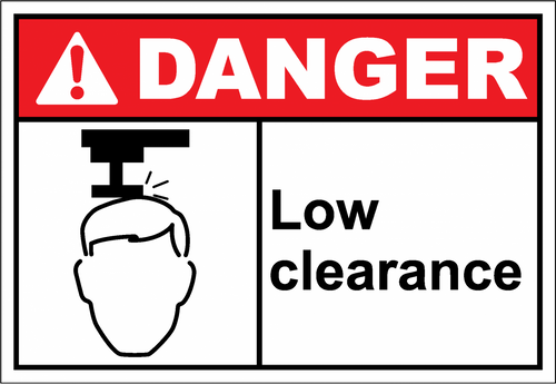 Danger Sign low clearance