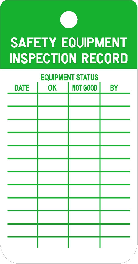 Inspection Registration Sign Safety inspection tag