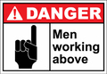 Danger Sign men working above