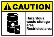 Danger Sign hazardous waste handle with care - SafetyKore