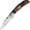 Winchester Burl Wood Lockback Knife with Nylon Sheath