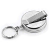 KEY-BAK Self Retracting Key Reel Chrome with Belt Clip