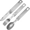 Roxon 3 in 1 Camping Utensil Set Fork Spoon Knife