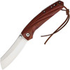 Marbles Wood Linerlock Folding Knife Brown Sculpted Handle