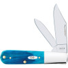 Case Caribbean Blue Sawcut Bone Barlow Pocket Knife