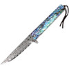 ElitEdge Linerlock Damascus Steel Abalone Handle Folding Knife