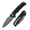 Klaken Riven Black G10 Damascus Folding Knife