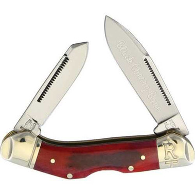 Rough Rider Lockback Black Cherry Bone 3" Knife