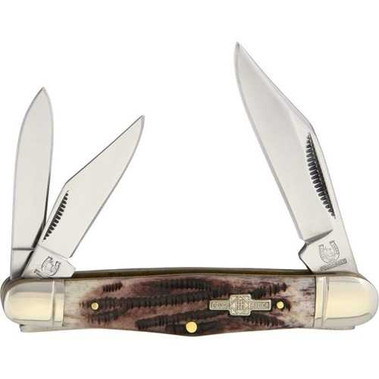 Rough Rider Whittler Stag Bone Folding Pocket Knife