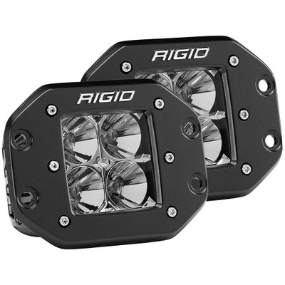 RIGID D-Series PRO Flood Flush Mount Black Pair
