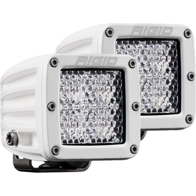 RIGID D-Series PRO White Hybrid Diffused LED Light Pair